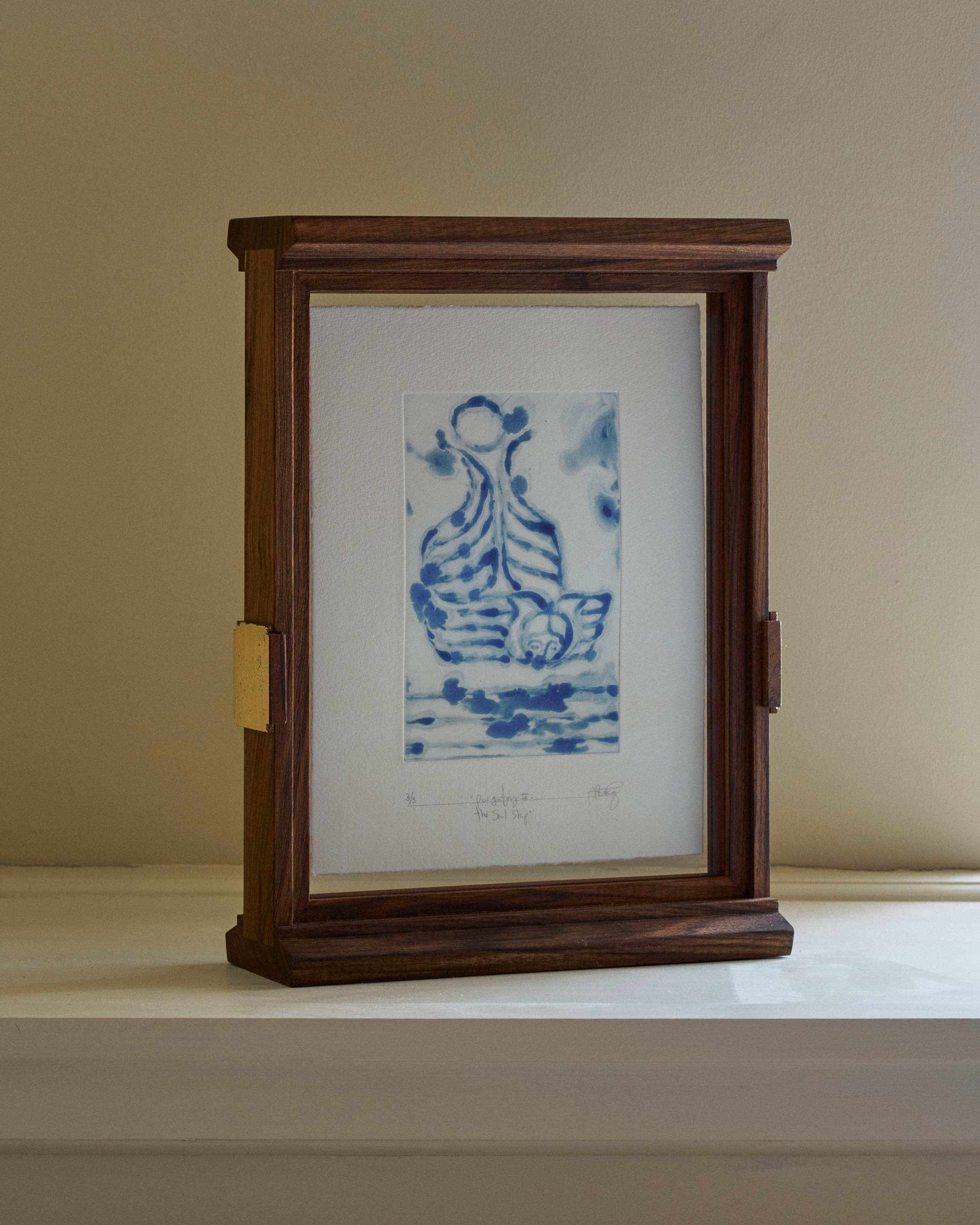 Our Tabernacle Frame in collaboration with BORCH Editions is designed by Mentze Ottenstein for Alexander Tovborg’s striking etchings inspired by Dante’s Purgatory. 